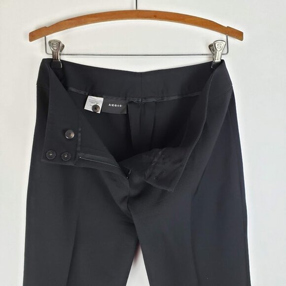 Akris Black Wool Blend Ankle Dress Pants Minimalist Classic Work Staple Size 8 - Picture 4 of 8